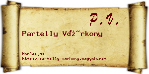 Partelly Várkony névjegykártya